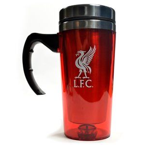 Liverpool FC Red & Silver Travel Mug